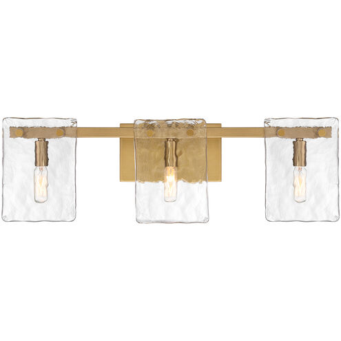 Genry 3 Light 25 inch Warm Brass Bathroom Vanity Light Wall Light