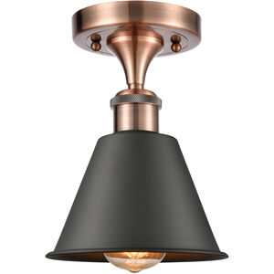 Ballston Smithfield LED 7 inch Antique Copper Semi-Flush Mount Ceiling Light
