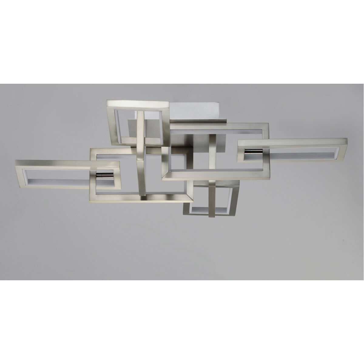 Link LED 29.25 inch Satin Nickel Flush Mount Chandelier Ceiling Light