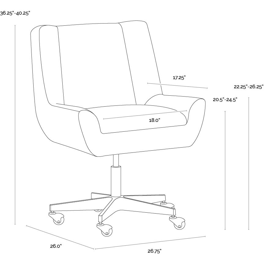 Mirian Zenith Alabaster Office Chair