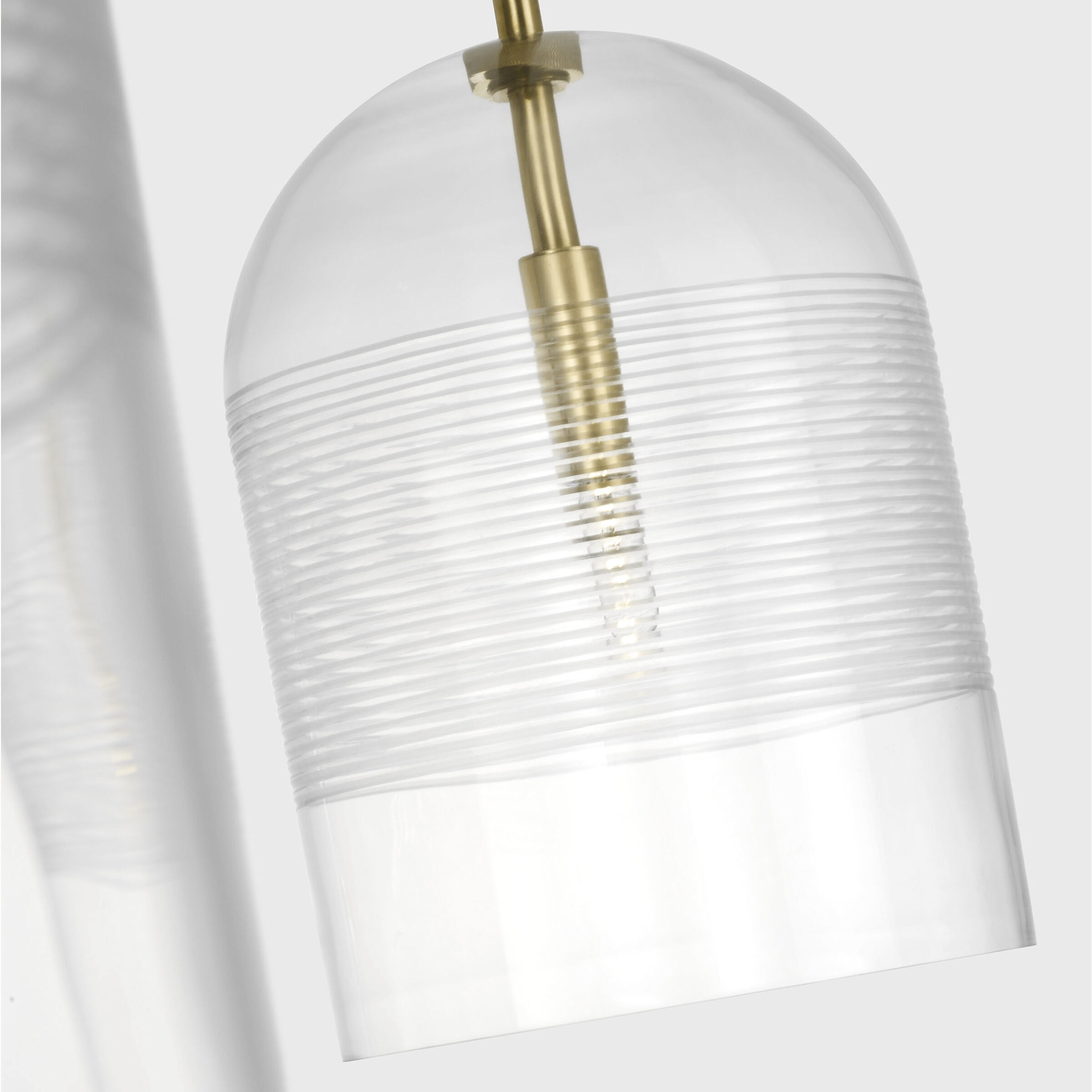 Sean Lavin Leano Linear Chandelier Ceiling Light in Hand-Rubbed Antique Brass