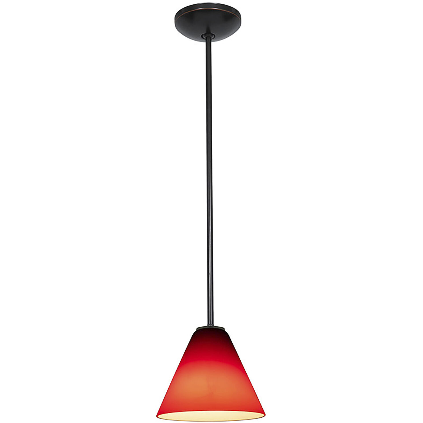 Martini LED 7 inch Oil Rubbed Bronze Pendant Ceiling Light in Red