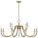 Bergdorf 12 Light 49.5 inch Warm Brass Chandelier Ceiling Light