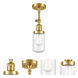 Franklin Restoration Dover 1 Light 4.5 inch Satin Gold Semi-Flush Mount Ceiling Light in Seedy Glass, Franklin Restoration