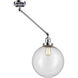 XX-Large Beacon 20 inch 100 watt Polished Chrome Swing Arm Wall Light in Seedy Glass, Franklin Restoration