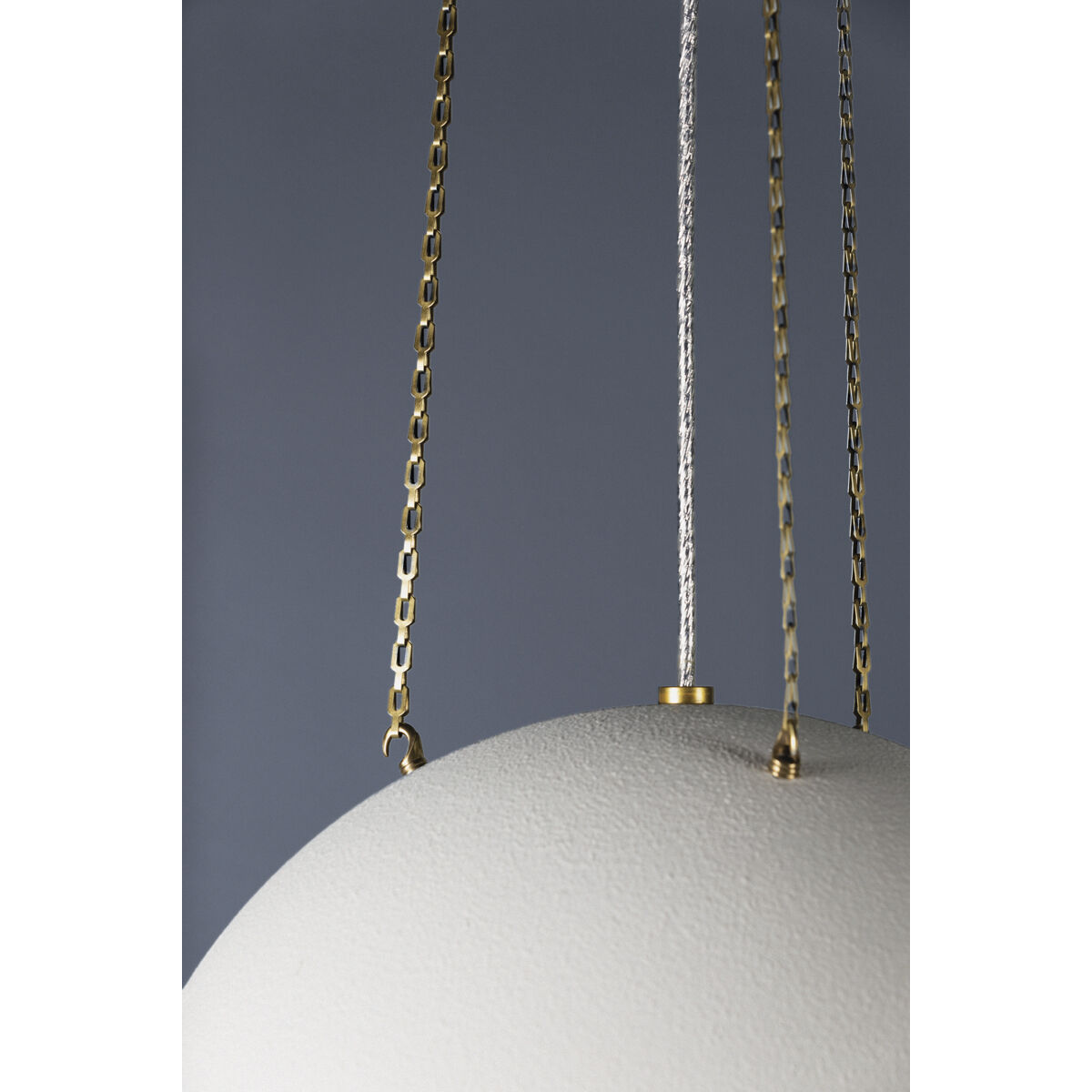 Chiswick 3 Light 20 inch Aged Brass/White Plaster Pendant Ceiling Light