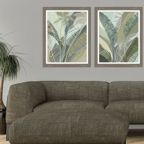 Tropical Botanical 28 X 22 inch Non-Glass Framed Art
