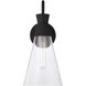 Paloma 1 Light 7.25 inch Textured Black Sconce Wall Light