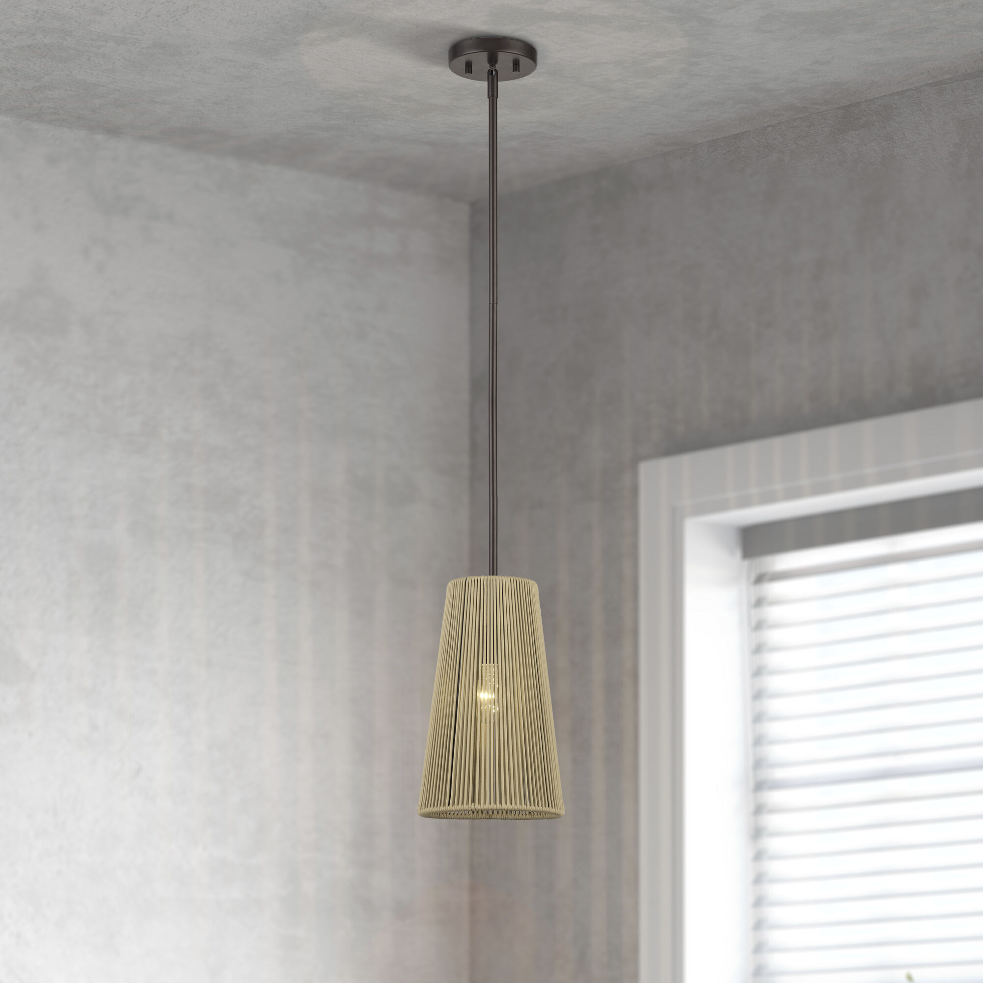 Florell 1 Light 8 inch English Bronze Pendant Ceiling Light
