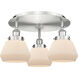 Fulton 3 Light 18.25 inch Satin Nickel Flush Mount Ceiling Light in Matte White
