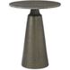 Midsummer 24.75 X 20 inch Antique Bronze and Travertine Indoor Outdoor Accent Table
