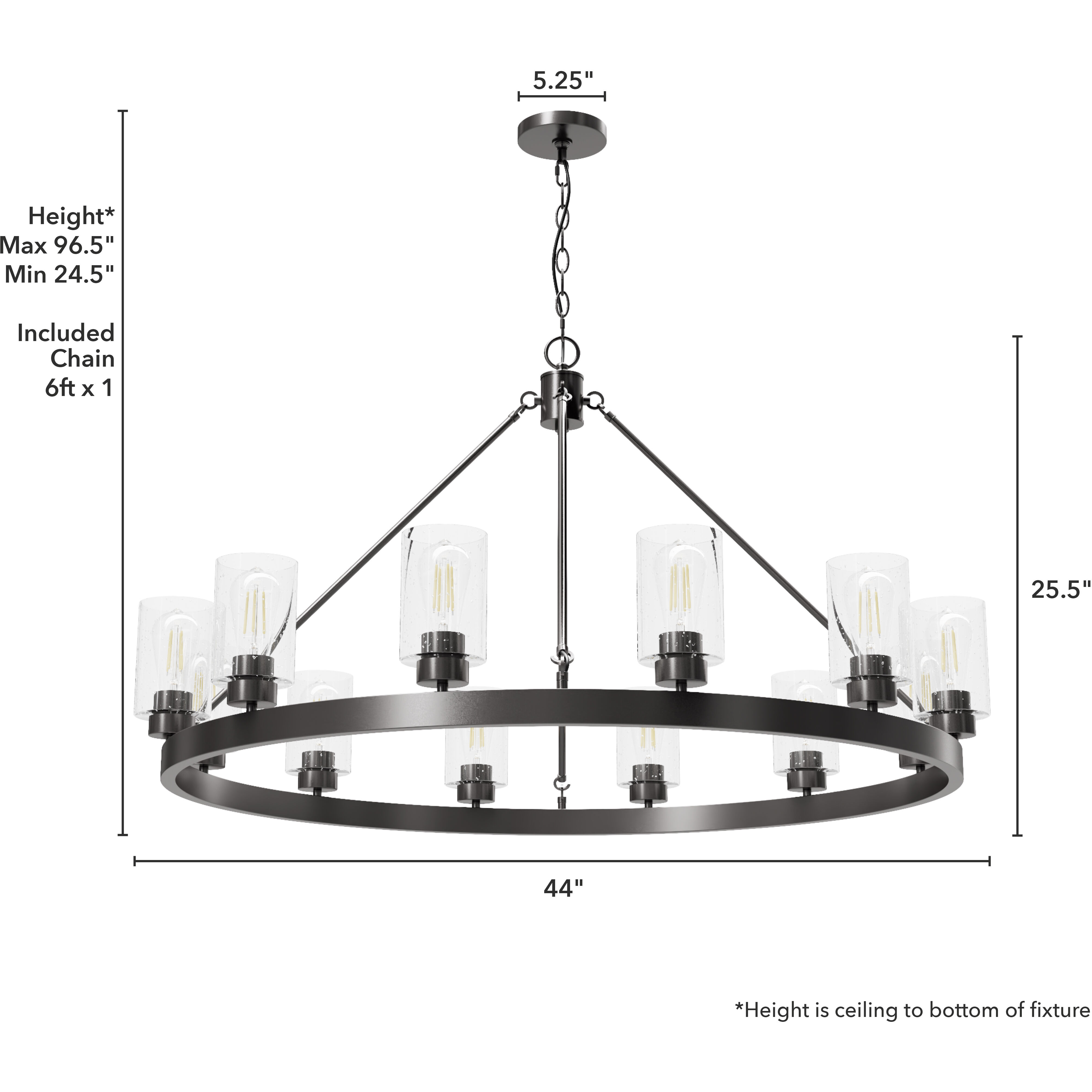 Hartland 12 Light 44 inch Noble Bronze Chandelier Ceiling Light, Extra Large