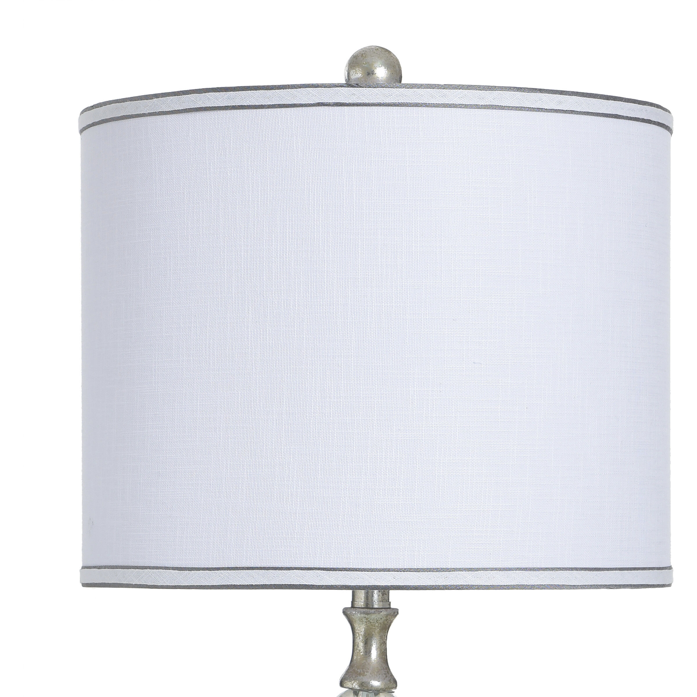 Poly 32.25 inch 100 watt Samobor Silver Table Lamp Portable Light