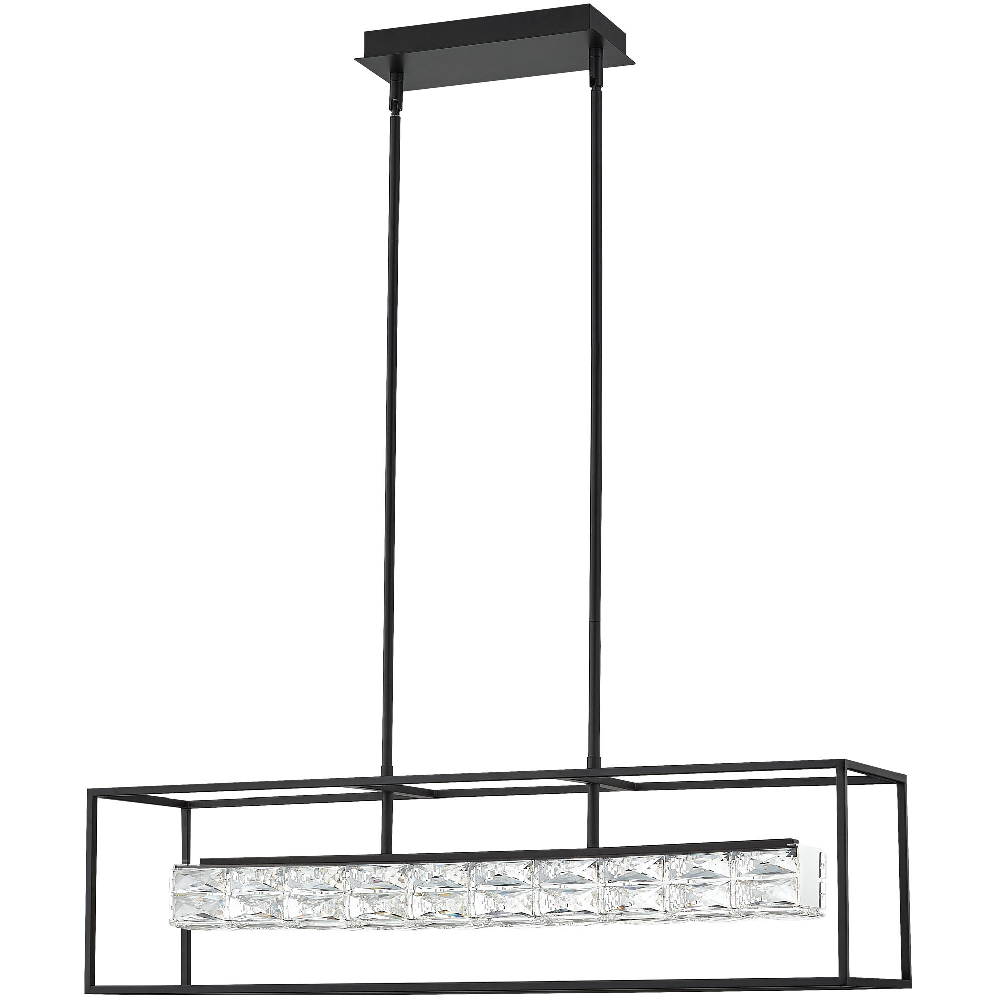 Dazzle LED 36 inch Matte Black Island Light Ceiling Light