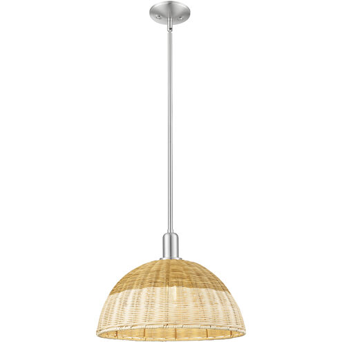 Natural Ballston Dome 1 Light 15.75 inch Brushed Satin Nickel Mini Pendant Ceiling Light