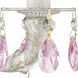 Paris Market Sconce Wall Light in Antique White, Rose Colored Hand Cut