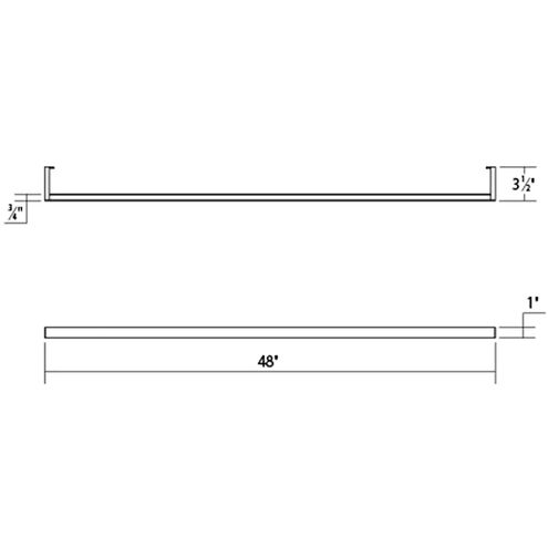 Thin-Line LED 48 inch Bright Satin Aluminum Wall Light