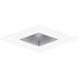 Pearl Haze Reflector / Bright White Flange LED Square Retrofit Reflector with Square Aperture in 3500K, Haze / Bright White, 4" Retrofit