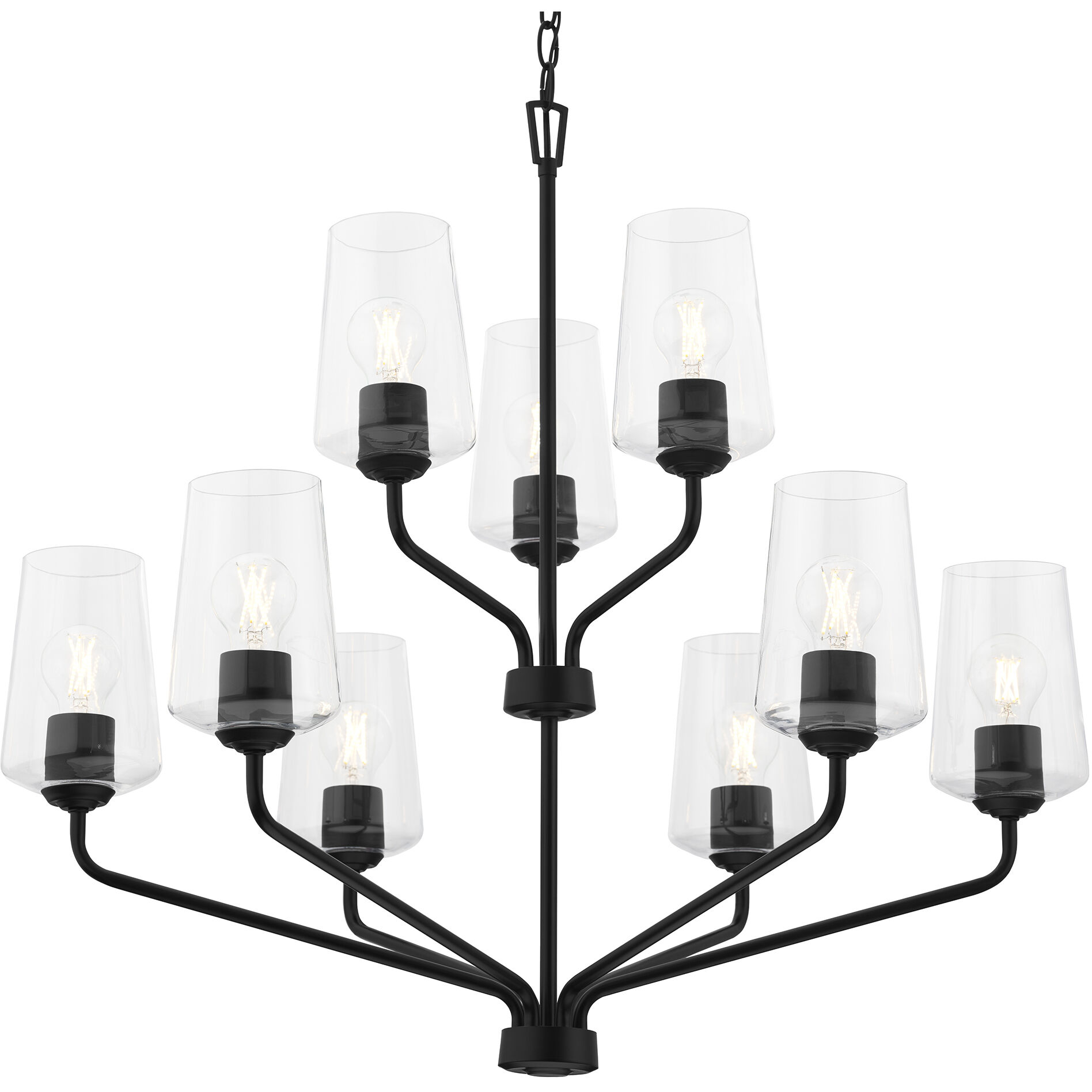 Celino 9 Light 32 inch Black Chandelier Ceiling Light