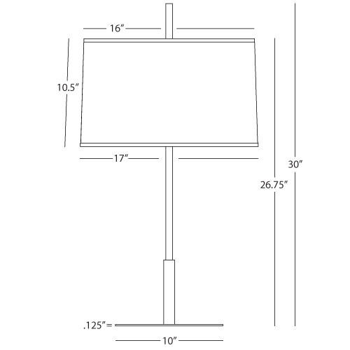 Echo 30 inch 150 watt Stainless Steel Table Lamp Portable Light