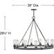 Open Air Sawyer LED 38 inch Aged Zinc with Distressed Black Outdoor Hanging