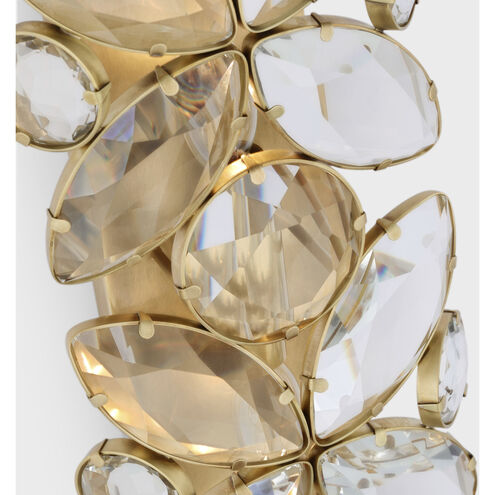 kate spade new york Lloyd Sconce Wall Light in Soft Brass, Clear Glass