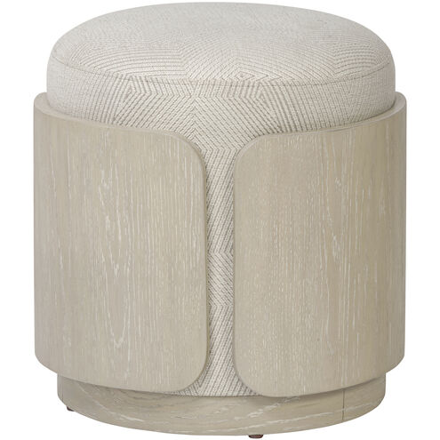 Hutton 18 inch Ashe Blonde Oak with Ecru Ottoman