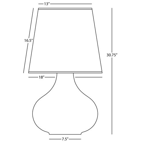 June 30.75 inch 150.00 watt Cobalt Glaze Table Lamp Portable Light in Buff Linen