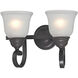 Hamilton 2 Light 15 inch Oil Rubbed Bronze Vanity Light Wall Light