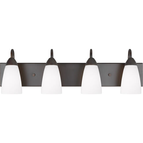 Seville 4 Light 28.38 inch Bronze Wall Bath Fixture Wall Light