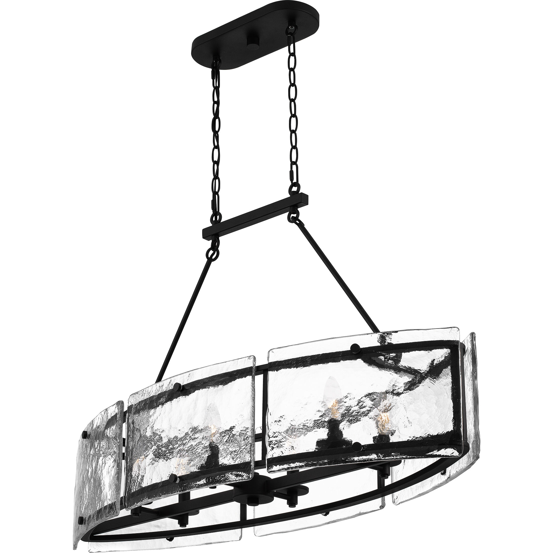 Fortress 6 Light 39 inch Earth Black Island Light Ceiling Light
