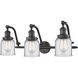Franklin Restoration Small Bell LED 28 inch Oil Rubbed Bronze Bath Vanity Light Wall Light in Clear Glass, Franklin Restoration