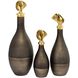 Aimee Metallic Brown with Gold Bottle, Set of 3