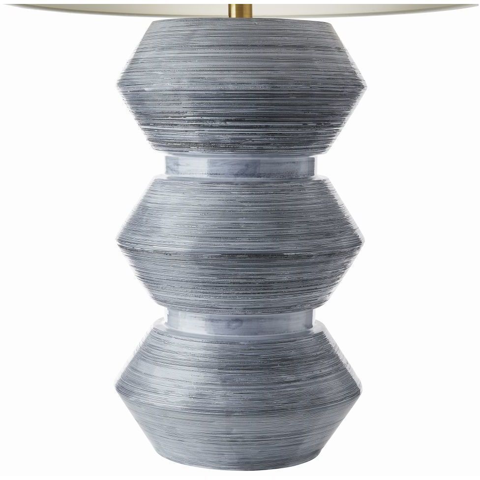 Drifter 150.00 watt Haze Blue Reactive Glaze Table Lamp Portable Light