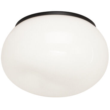 Gelasin 1 Light 6.25 inch Black Flush Mount Ceiling Light in Black and Opal Glass