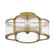 Aster 4 Light 15 inch Weathered Brass Semi-Flush Mount Ceiling Light