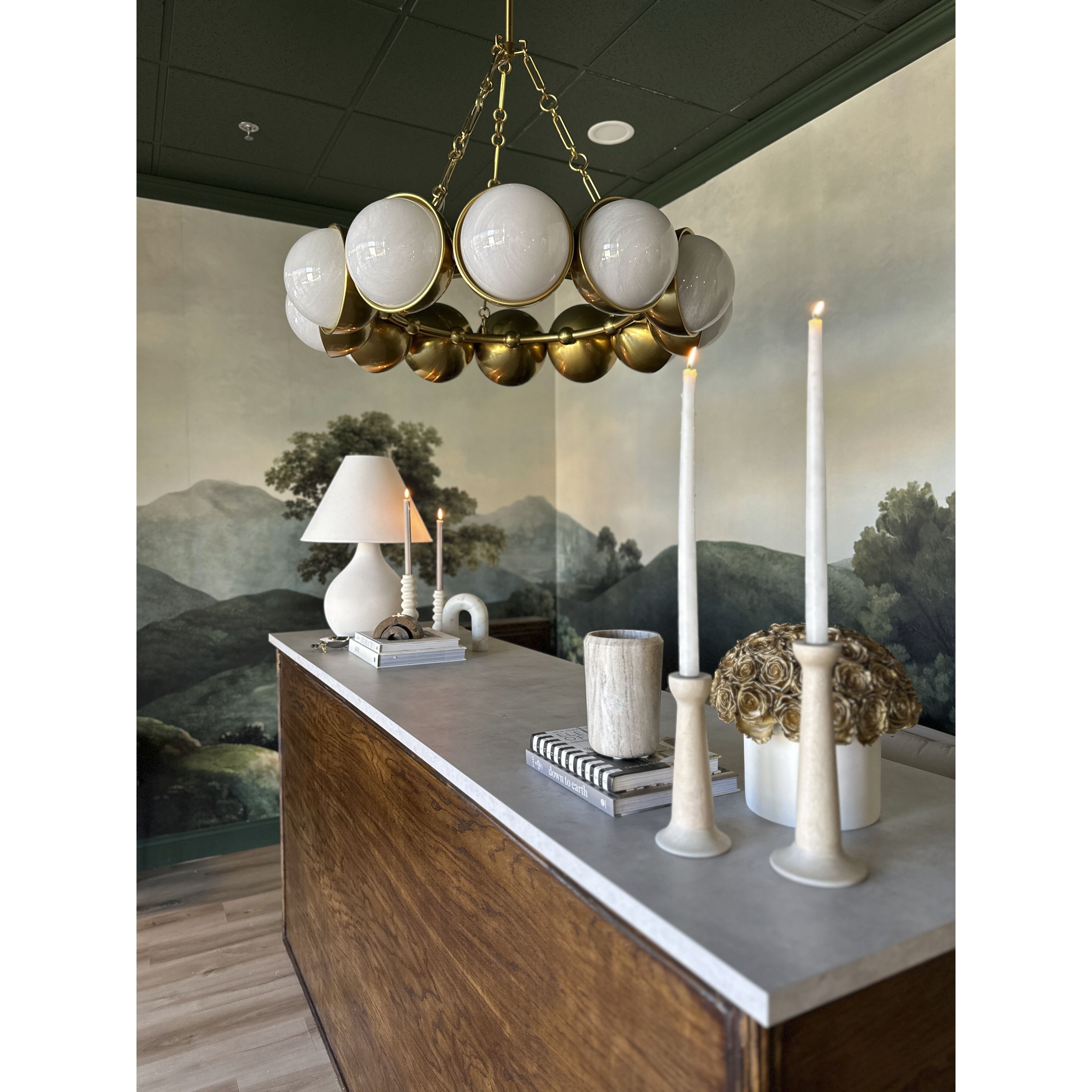 Corbett Lighting 340 43 VPB Althea 12 Light 43 inch Vintage Polished Brass Chandelier Ceiling Light