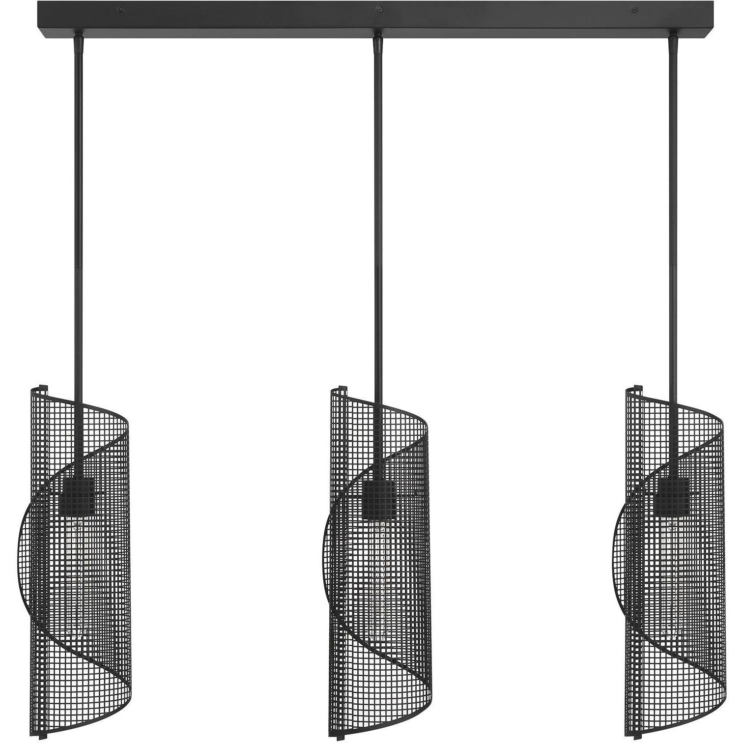 Hillbourne Linear Chandelier Ceiling Light in Matte Black