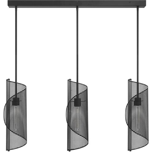 Hillbourne Linear Chandelier Ceiling Light in Matte Black