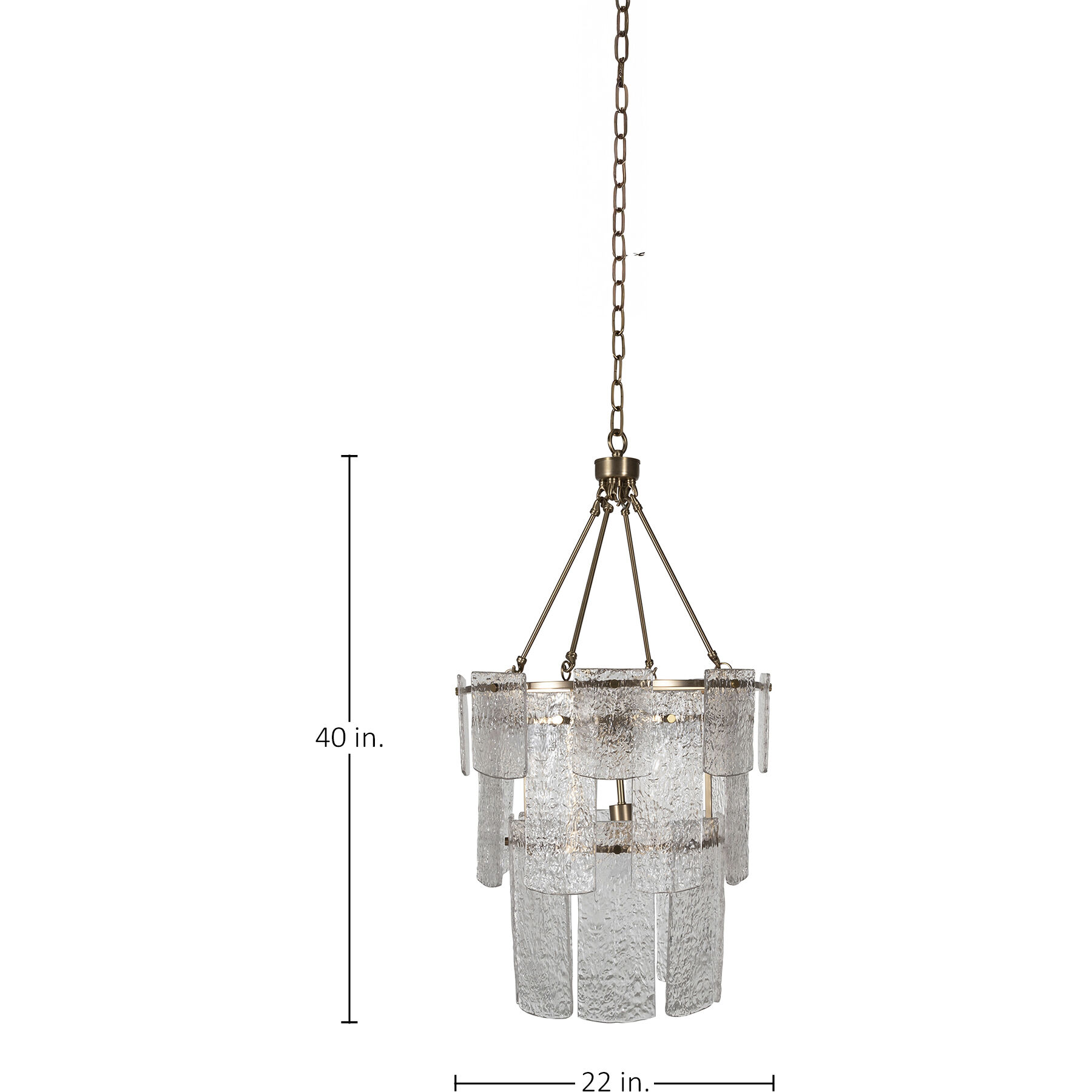 Augusta 5 Light 22 inch Antique Brass and Cast Glass Chandelier Ceiling Light