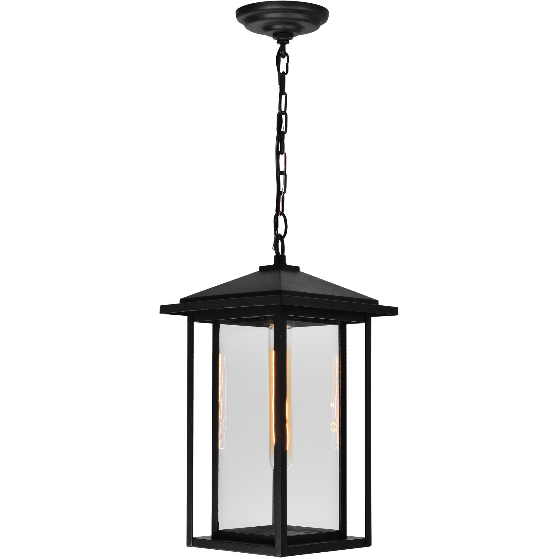Crawford 1 Light 9 inch Black Outdoor Hanging Light