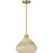 Elaris 1 Light 12.5 inch Legacy Brass Pendant Ceiling Light