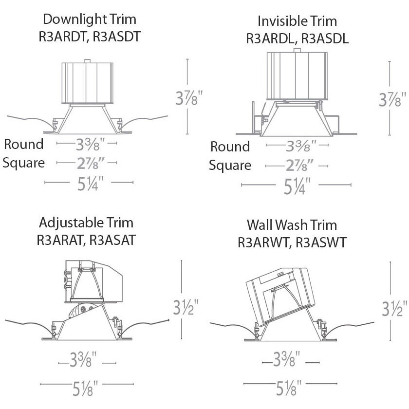 Aether LED White Recessed Lighting in 3000K