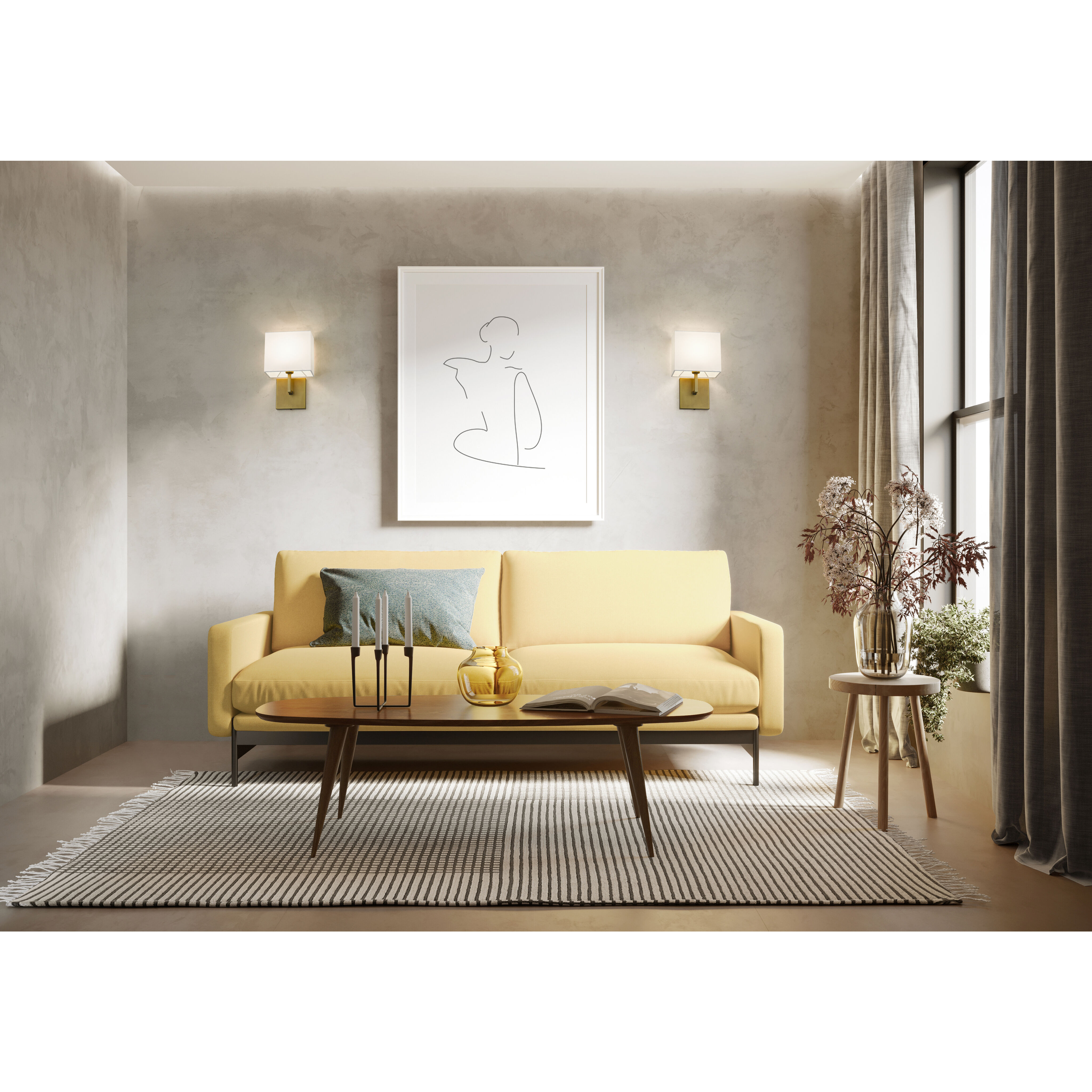 Saxon 1 Light 7 inch Rubbed Brass Wall Sconce Wall Light