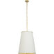 Coco 9 Light 20 inch Matte White/French Gold Foyer Pendant Ceiling Light