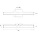 Square Bar LED 18 inch Satin Nickel Bath Bar Wall Light in 18.00 in.