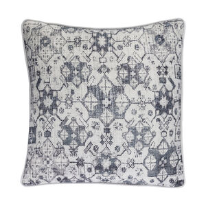 Wylie 22 X 22 inch Light Gray and Navy Throw Pillow