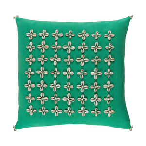 Lelei 18 X 18 inch Grass Green and Cream Pillow
