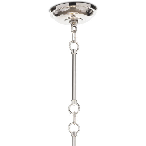 Reese 3 Light 24.5 inch Polished Nickel and White Pendant Ceiling Light