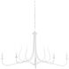 Passion 5 Light 50.5 inch Gesso White and Painted Gesso White Chandelier Ceiling Light